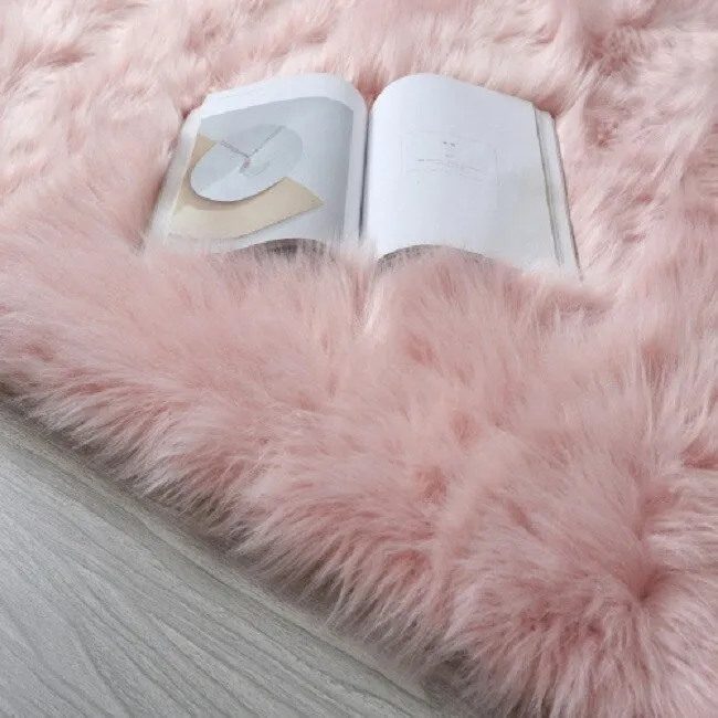 "Cozy Collection" Ultra Soft Fluffy Faux Fur Sheepskin Area Rug - 2'3" x 12' Runner