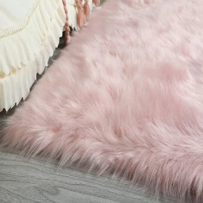 "Cozy Collection" Ultra Soft Fluffy Faux Fur Sheepskin Area Rug - 2'3" x 12' Runner