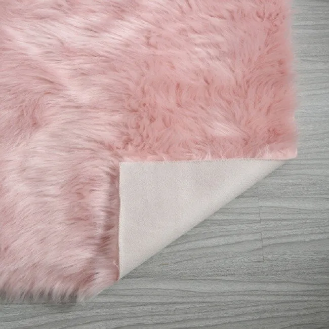"Cozy Collection" Ultra Soft Fluffy Faux Fur Sheepskin Area Rug - 2'3" x 12' Runner