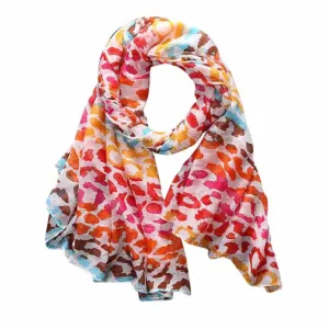 "Rainbow Kisses" Women's Long Scarf
