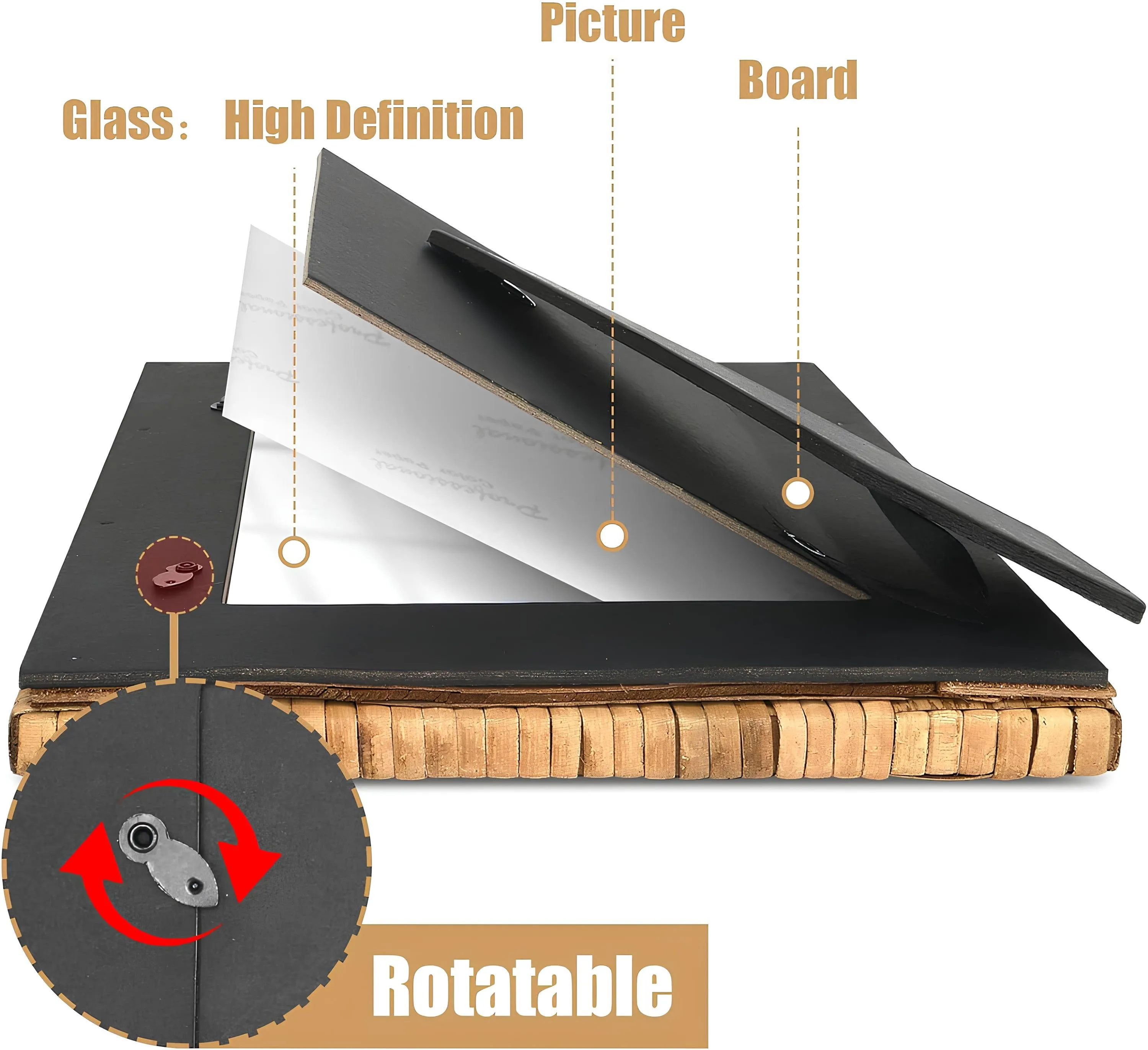 Rattan Photo Frame | Cane Photo Frame | Bamboo Photo Frame - Adah