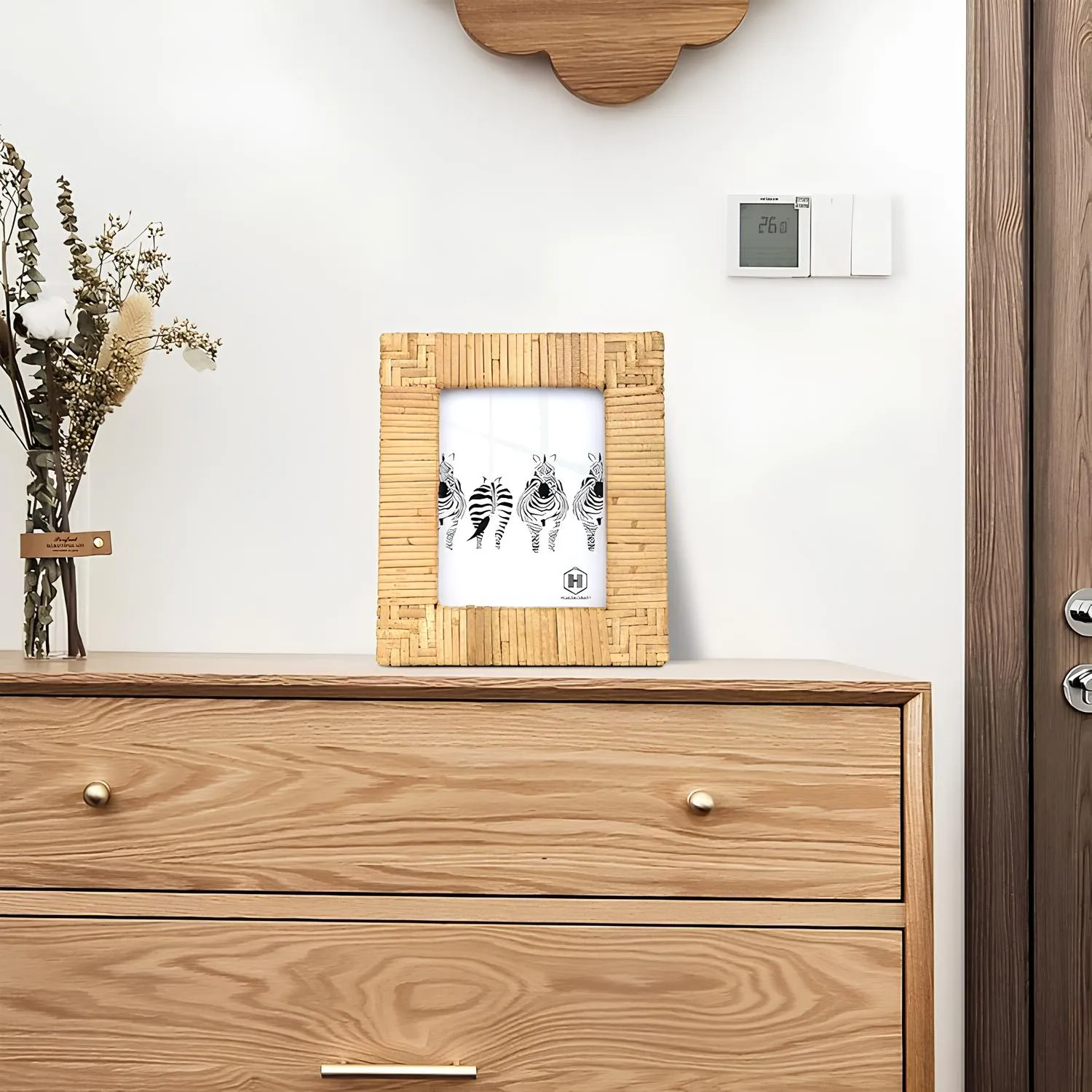 Rattan Photo Frame | Cane Photo Frame | Bamboo Photo Frame - Adah