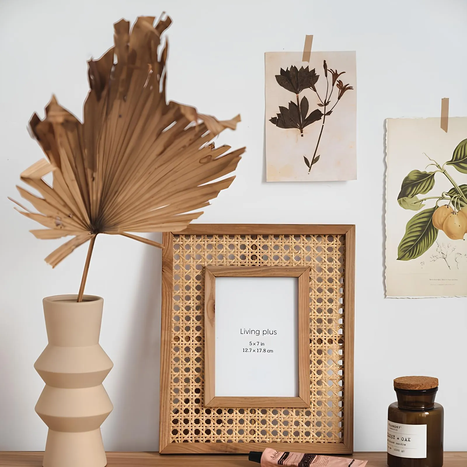 Rattan Photo Frame | Cane Photo Frame | Bamboo Photo Frame - Ishita