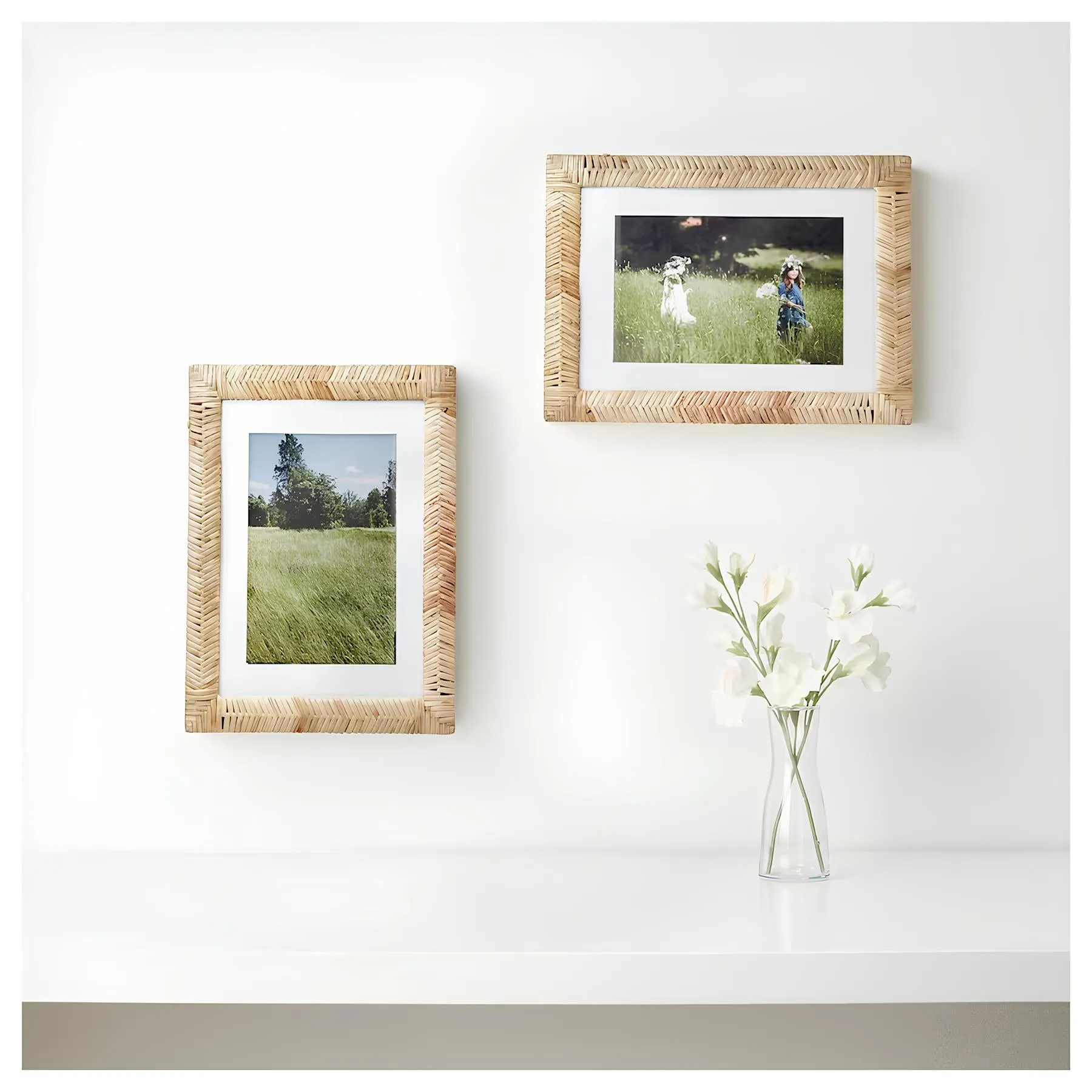 Rattan Photo Frame | Cane Photo Frame | Bamboo Photo Frame - Kimaya