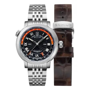 Schild  Heinrich Swiss automatic GMT Jet Black Men's Watch  SC-1004-11