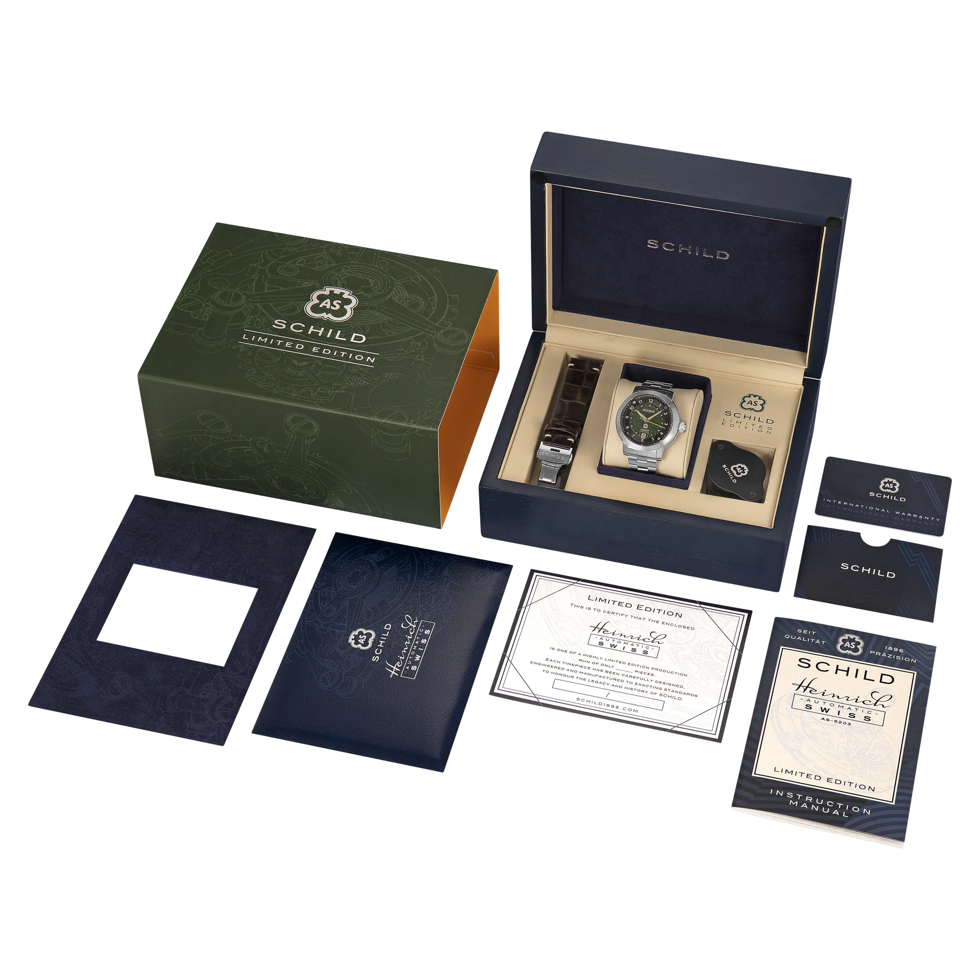 Schild Heinrich Swiss Automatic Lake Green Men's Limited Edition Watch SC-1014-33