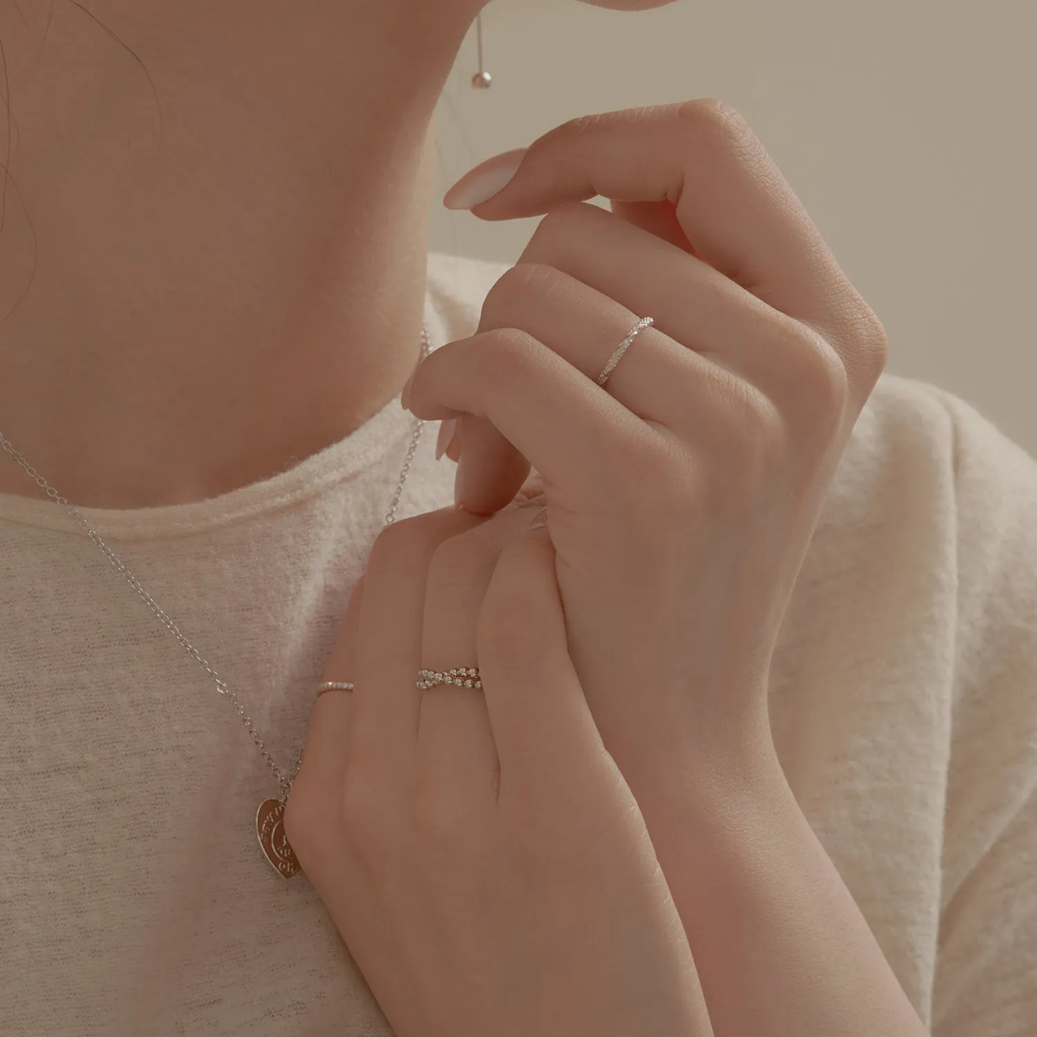 Shine Twist Rings SET