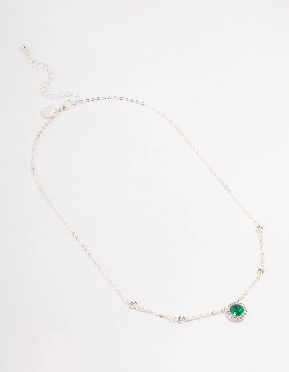 Silver Halo Czech Crystal Station Necklace