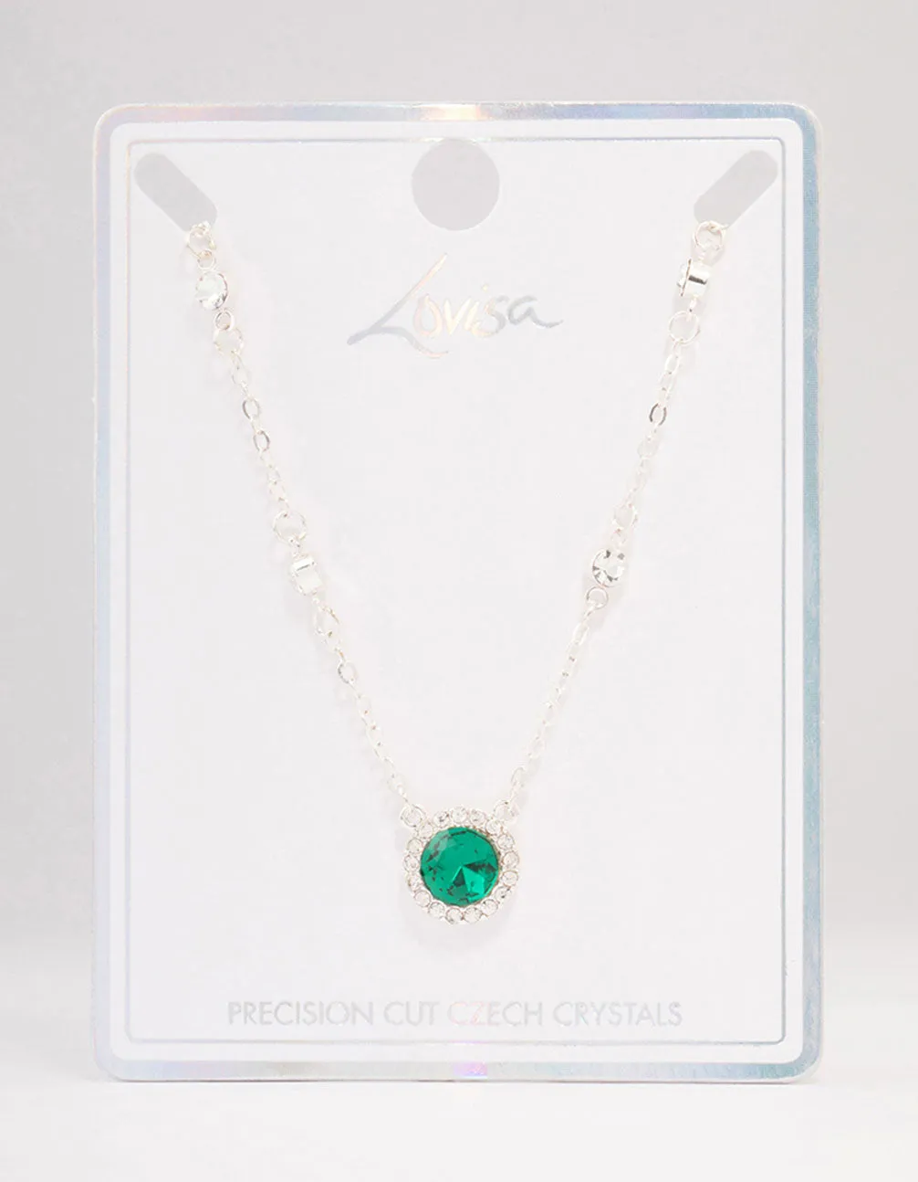 Silver Halo Czech Crystal Station Necklace