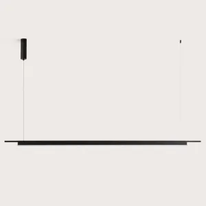 Sleek Matte Black Linear Pendant