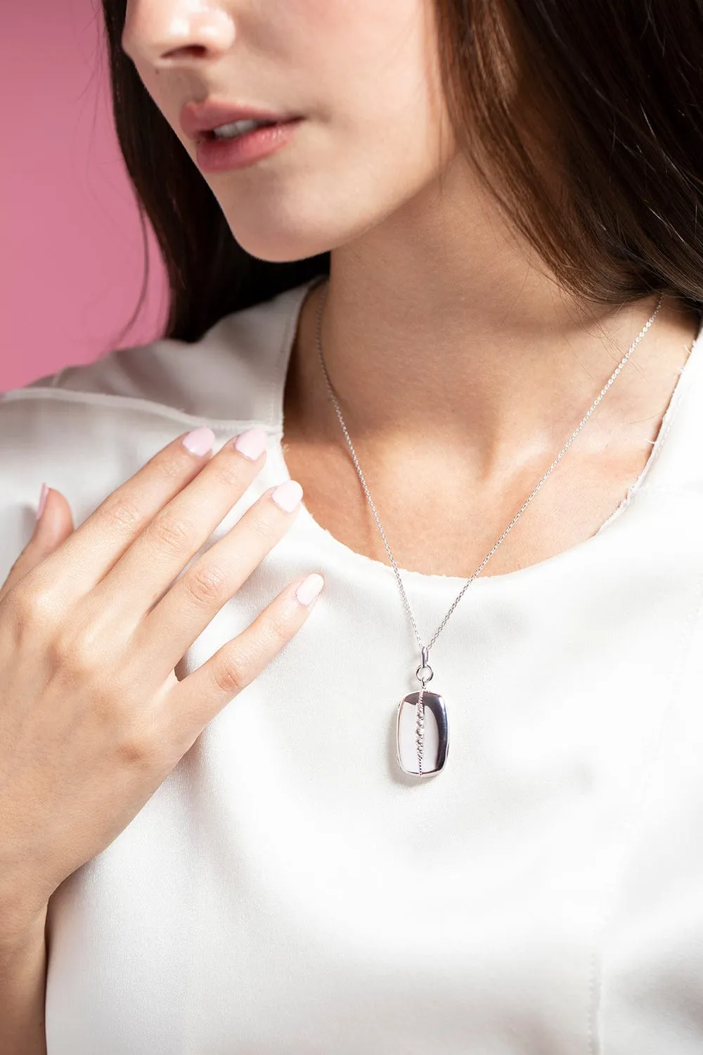Slim Rectangle "Kate" Locket Necklace