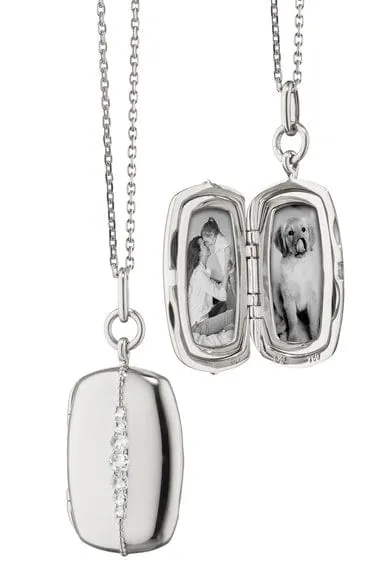 Slim Rectangle "Kate" Locket Necklace