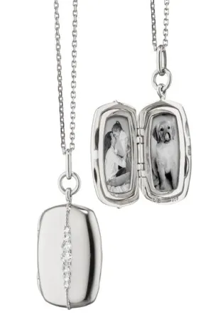 Slim Rectangle "Kate" Locket Necklace