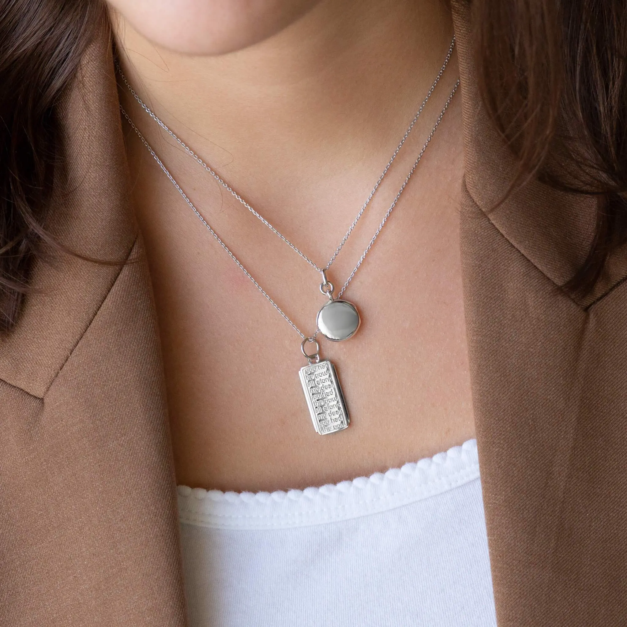 Slim Round "Nan" Locket Necklace