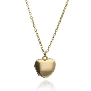 Small Heart Gold Locket Necklace