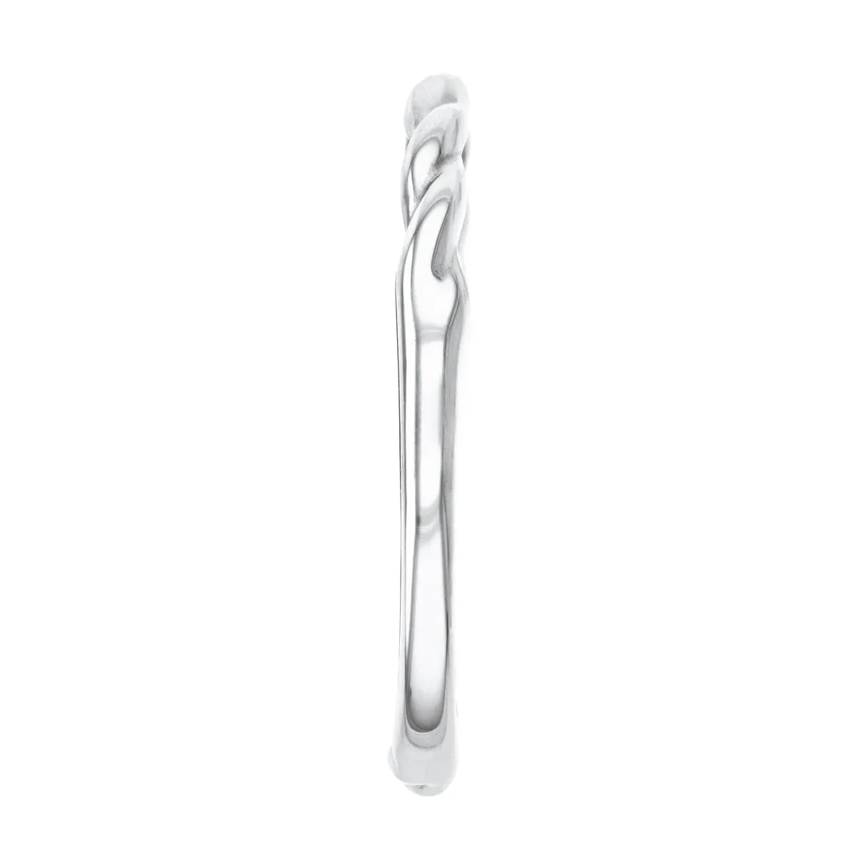 Soleil Collection Fine Twist Ring | 9K Solid White Gold