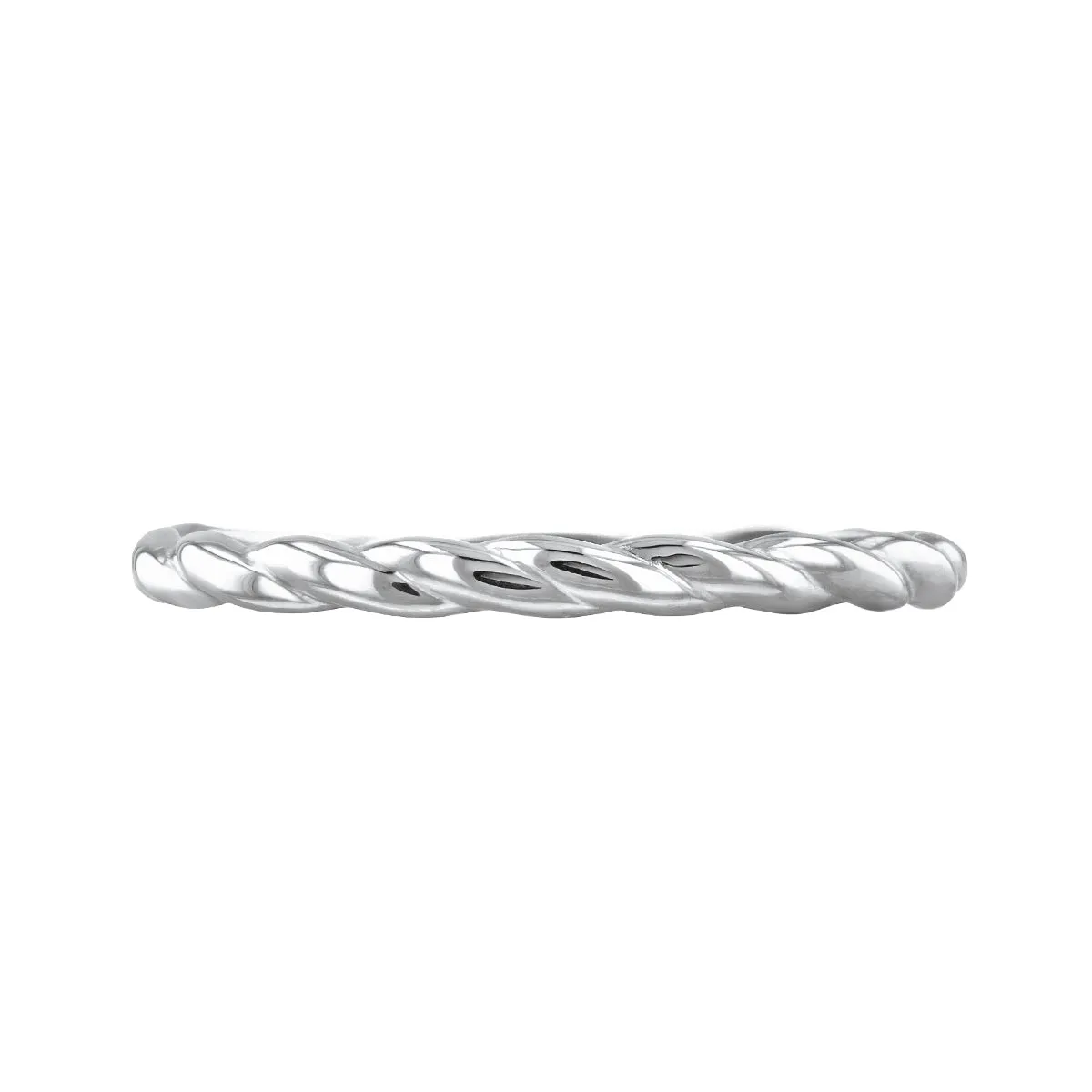 Soleil Collection Fine Twist Ring | 9K Solid White Gold