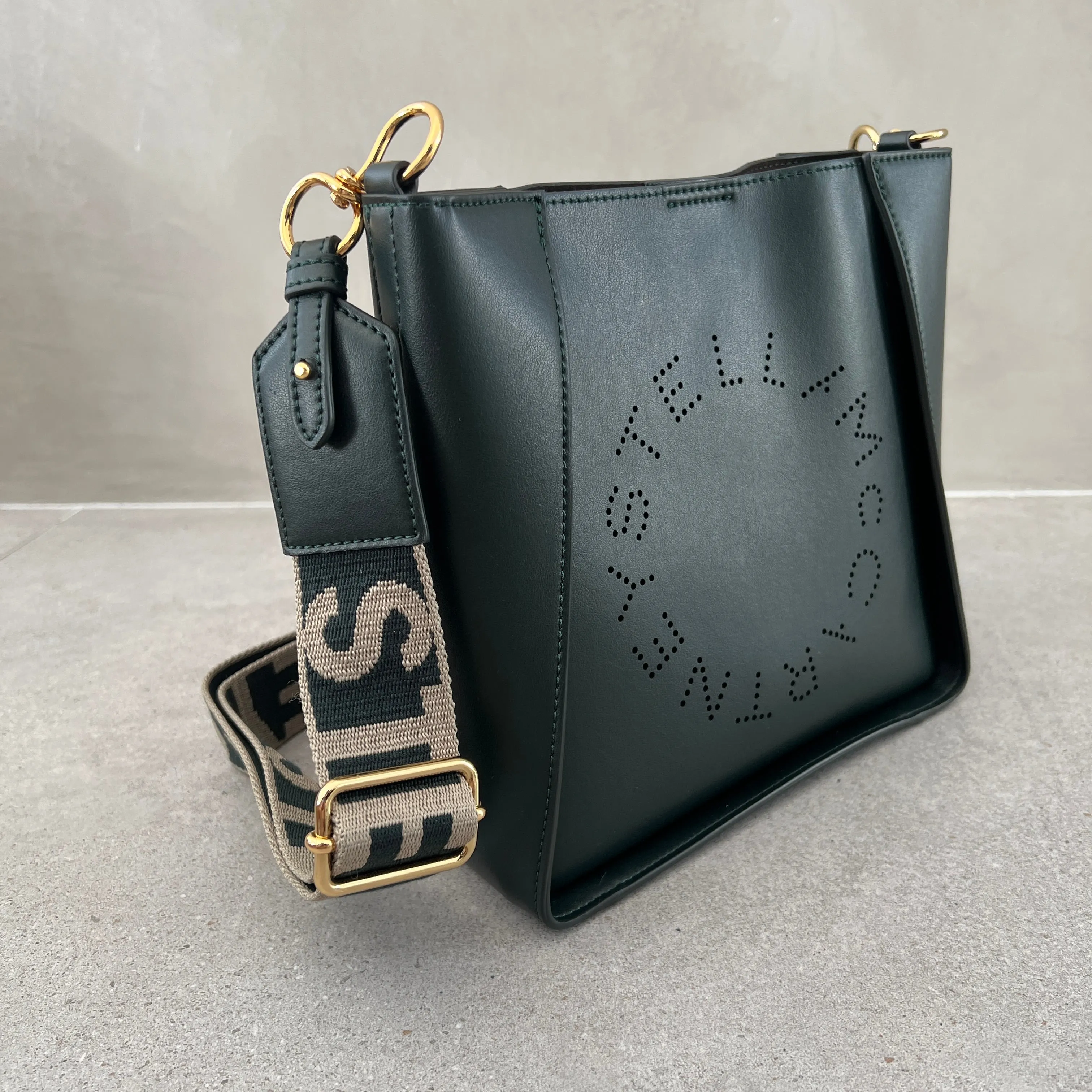 Stella Logo Mini Crossbody Hobo Alter, Pine