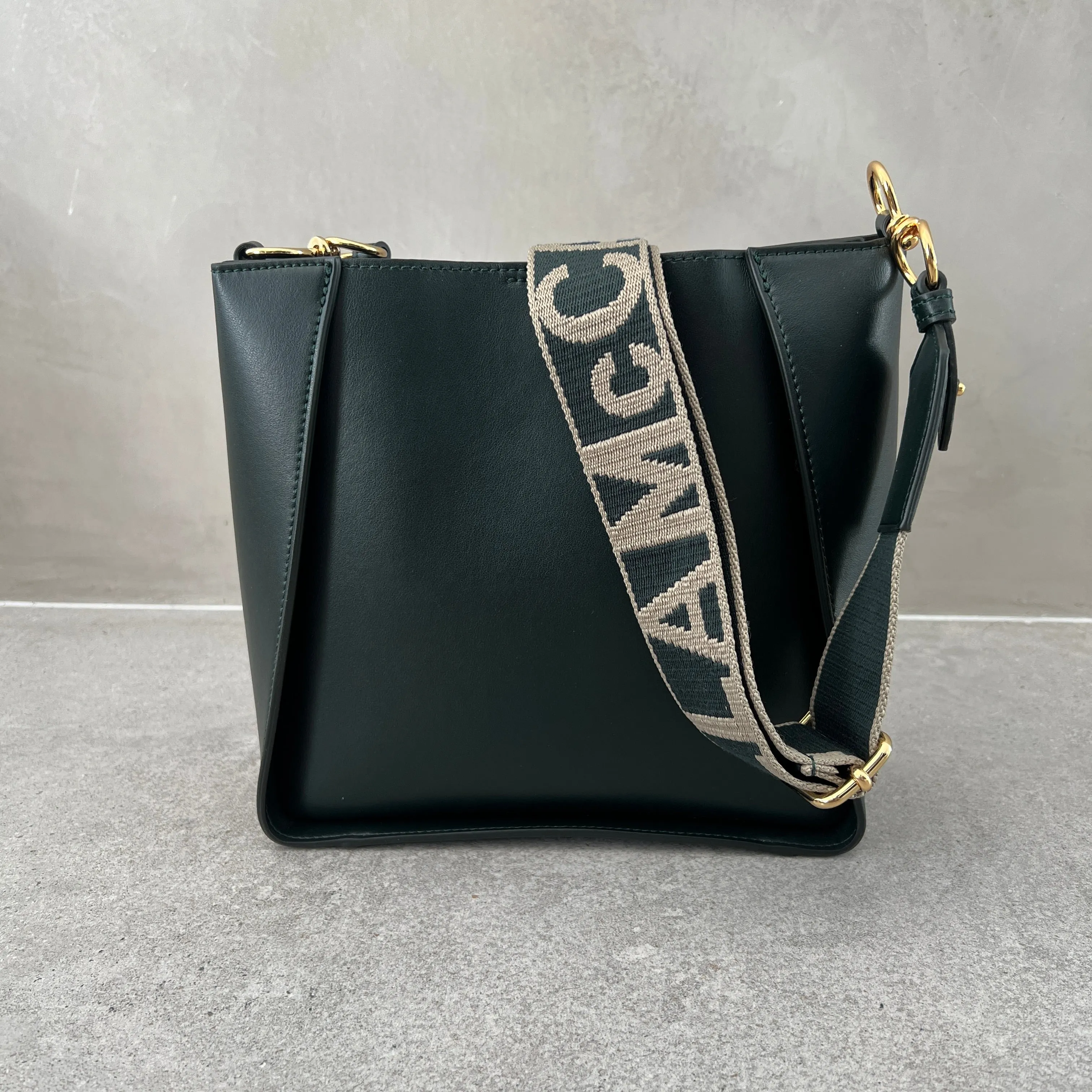 Stella Logo Mini Crossbody Hobo Alter, Pine