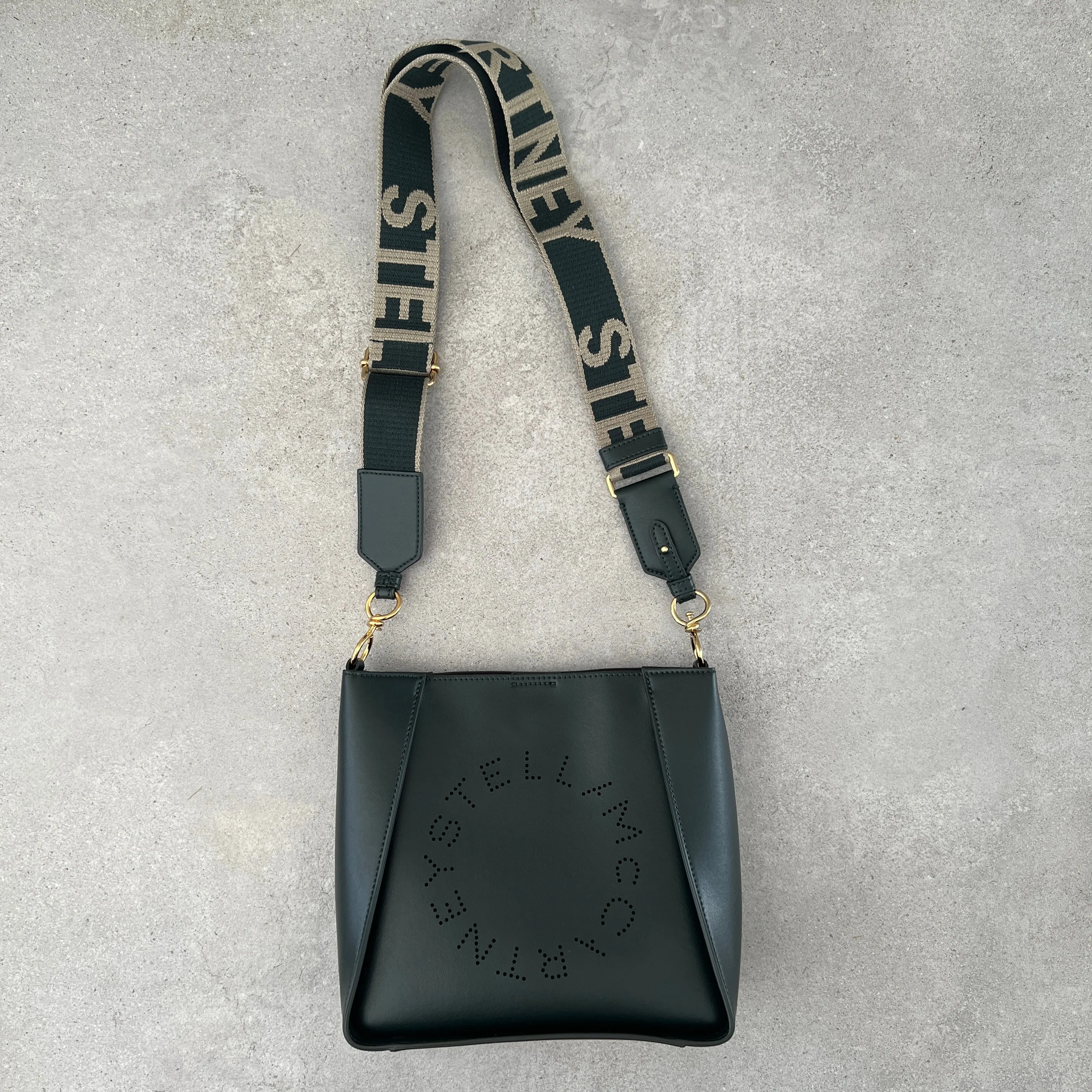 Stella Logo Mini Crossbody Hobo Alter, Pine