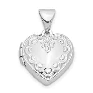 Sterling Silver 13mm Heart Locket