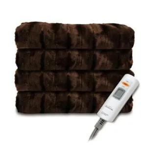 Sunbeam Faux Fur Heated Throw