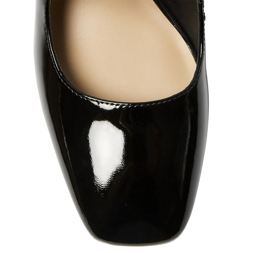 Tessa Heel in Black Patent