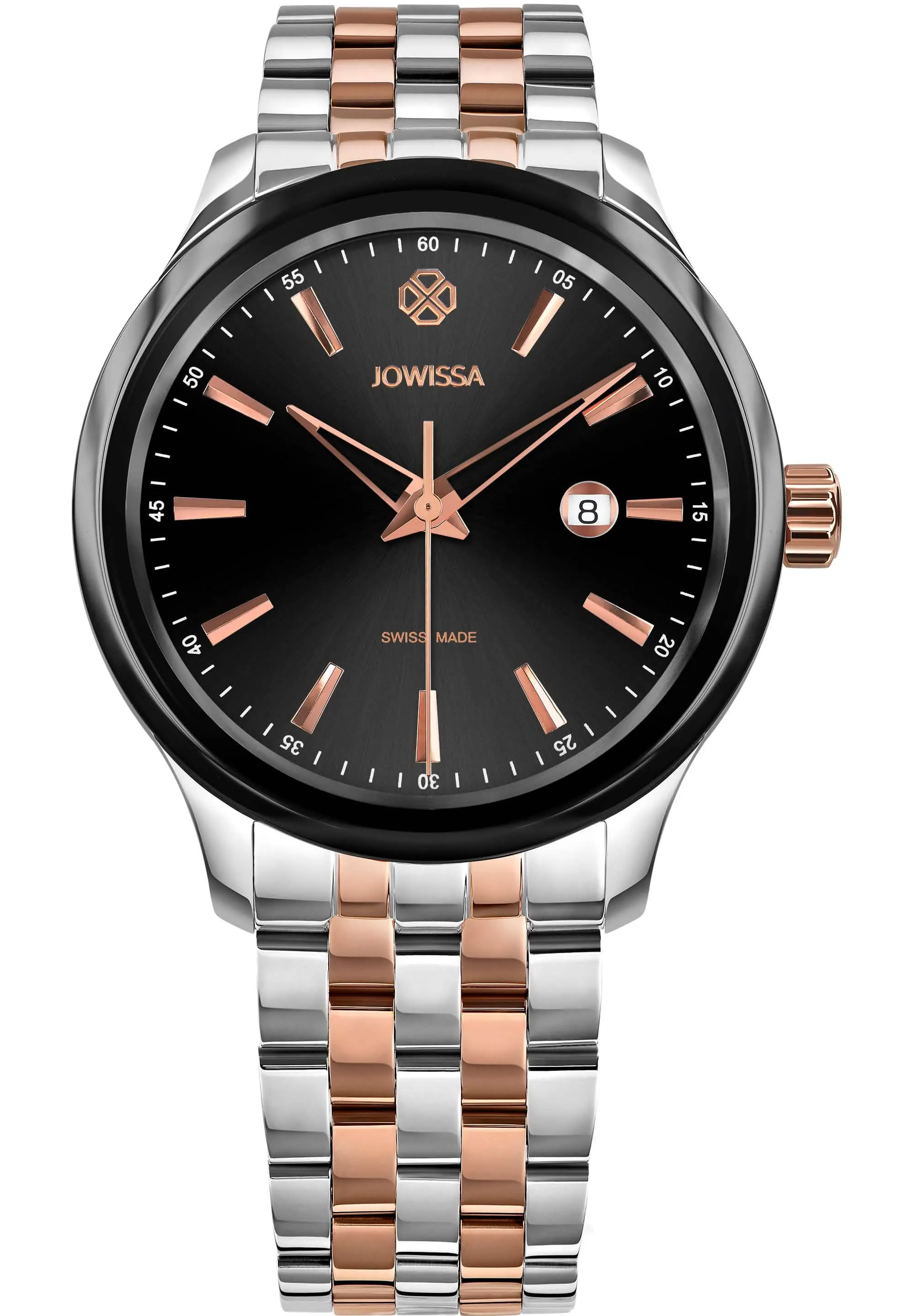 Tiro Swiss Men's Luxe Jet Black and Rose Gold Watch J4.230.L