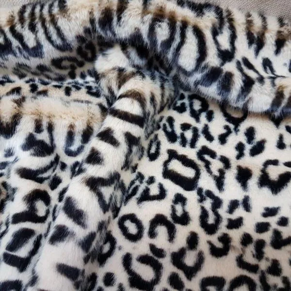TISSAVEL Fur, Classic Cheetah Fur in Black & Cream