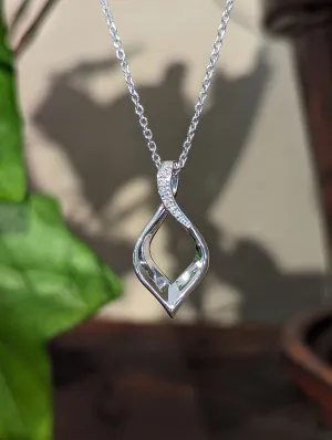 Twist Pendant with Diamond Accent