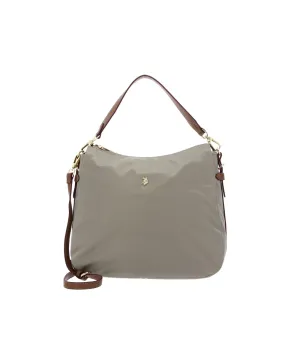 US POLO ASSN. WOMEN HOUSTON L HOBO BAG NYLON IN LIGHT TAUPE