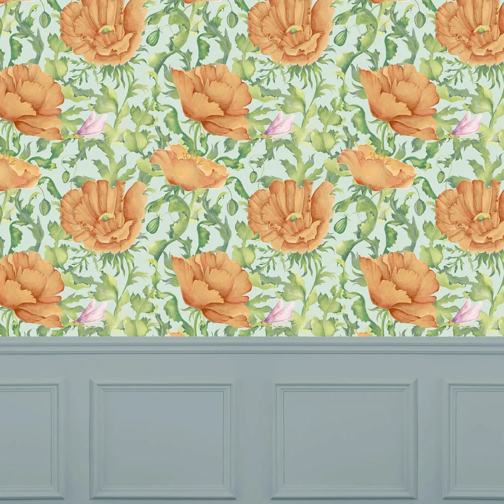 Valeria 1.4m Wide Width Wallpaper (By The Metre) Tangerine