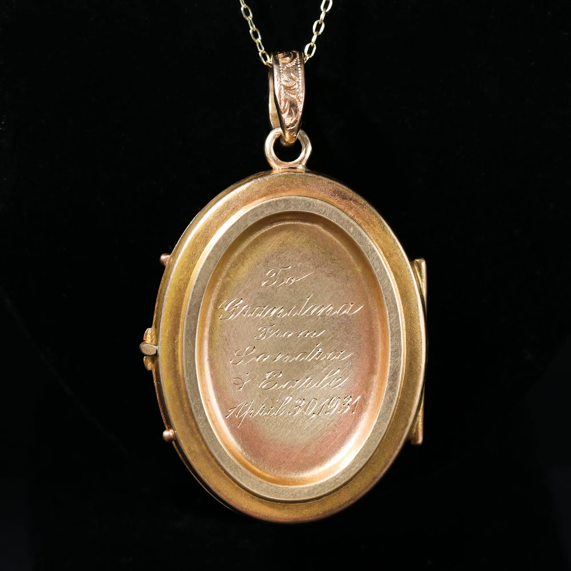 Victorian Etruscan Revival Pearl Locket Pendant