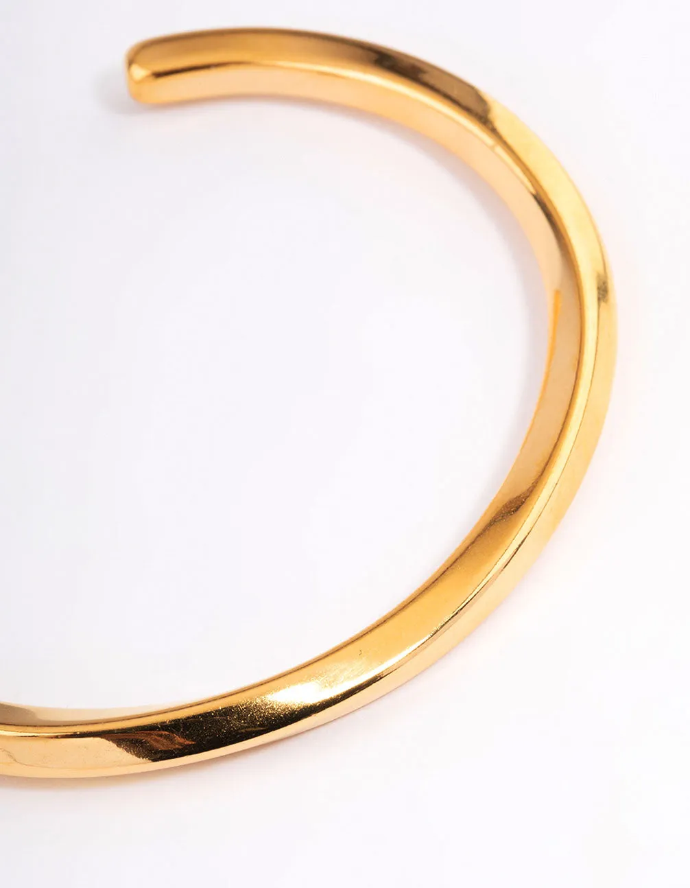Waterproof Gold Plated Stainless Steel Subtle Twist Cuff Bracelet