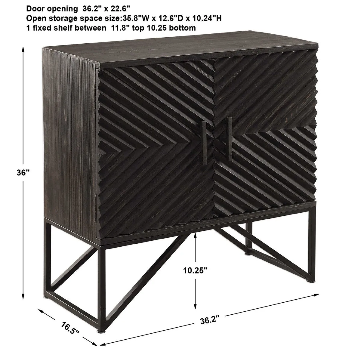 Zadie Ebony Accent Cabinet