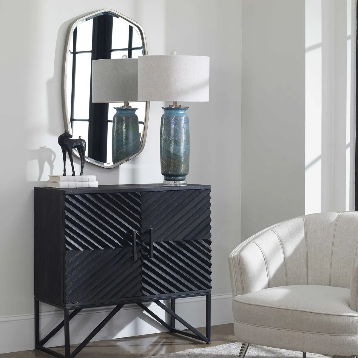 Zadie Ebony Accent Cabinet